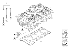 Elementy dodatkowe głowicy cylindrów (11_4056) dla BMW 1' E87 LCI 116i 2.0 5-d ECE