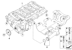 Pompa olejowa-wałki wyrównawcze zespołu (11_4067) dla BMW 3' E90 LCI 320i Lim ECE