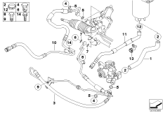 Hydr. układ kier./przewody oleju (32_1704) dla BMW 6' E63 LCI 630i Cou ECE
