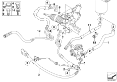 Hydr. układ kier./przewody oleju (32_1704) dla BMW 5' E61 LCI 523i Tou ECE