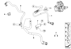 Przewody paliwa/Elementy mocujące (13_1227) dla BMW 3' E90 320d Lim ECE