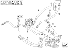 Hydr. układ kier./przewody oleju (32_1706) dla BMW 5' E60 LCI 525xi Lim ECE