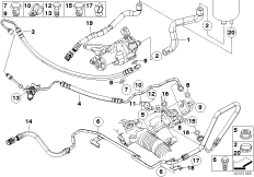 Hydr. układ kier./przewody oleju (32_1711) dla BMW 5' E60 LCI 535i Lim USA