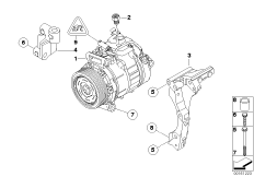 Sprężarka klimatyzacji/Elementy dod. (64_1614) dla BMW 3' E92 M3 Cou ECE