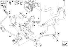 Hydr. układ kier./przewody oleju (32_1717) dla BMW 5' E60 LCI 525d Lim IND