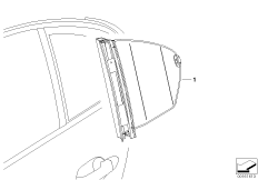 Roleta przeciwsłoneczna drzwi tylna (51_6610) dla BMW 5' E60 LCI 550i Lim USA