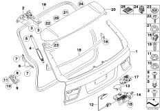 Pokrywa bagażnika (41_1756) dla BMW X5 E70 LCI X5 M50dX SAV ECE
