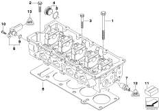 Elementy dodatkowe głowicy cylindrów (11_3086) dla MINI Cabrio R52 Cooper Cabrio ECE