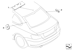 Elementy pojedyncze anteny zbiorczej (65_1804) dla BMW 1' E82 125i Cou ECE