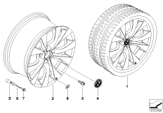 BMW LA wheel, M V-spoke 227 (36_1126) dla BMW X5 E70 X5 3.0si SAV ECE