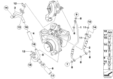 Dopływ oleju, turbosprężarka (11_4145) dla BMW 1' E82 123d Cou ECE