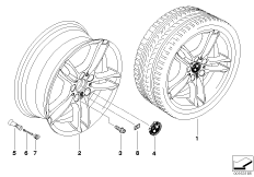 BMW LA wheel, M double spoke 261 (36_1130) dla BMW 1' E82 135i Cou ECE