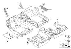 Wykładzina podłogowa (51_6790) dla BMW 6' E64 LCI 650i Cab USA