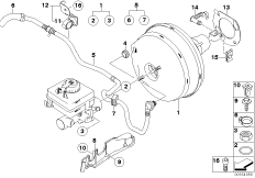 Wspomaganie siły hamowania, podciśn. (34_1639) dla BMW 5' E60 LCI 520i Lim RUS