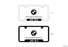 Ramka tablicy rejestracyjnej (03_3917) dla BMW X3 E83 X3 3.0i SAV USA