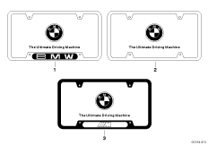 Ramka tablicy rejestracyjnej (03_3919) dla BMW 5' E34 525i Lim USA