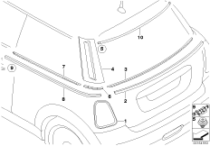 Zewnętrzne osłony / Kratka ozdobna (51_6237) dla MINI R56 LCI Cooper S 3-drzwiowy ECE