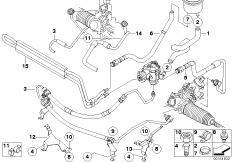 Hydr. układ kier./przewody oleju (32_1748) dla BMW X3 E83 LCI X3 2.0d SAV RUS