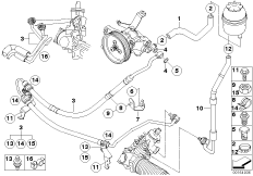 Hydr. układ kier./przewody oleju (32_1750) dla BMW X3 E83 LCI X3 3.0d SAV ECE