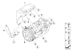Sprężarka klimatyzacji/Elementy dod. (64_1632) dla BMW 5' E60 LCI 520Li Lim CHN