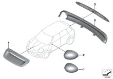JCW akcesoria pakietu aerodyn.- R5x (03_1788) dla MINI Cabrio R57 LCI Cooper D 2.0 Cabrio ECE