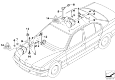 Czujnik regulacji zasięgu świateł (33_0813) dla BMW 7' E38 730iL Lim ECE