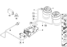 Regulacja poziomu-pod. pneum./sterownik (33_1389) dla BMW X5 E70 X5 M SAV ECE