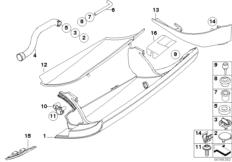 Schowek na rękawiczki (51_6132) dla MINI Cabrio R57 LCI Coop.S JCW Cabrio ECE