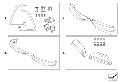 Zestaw pałąków ochr. dłoni (77_0091) dla BMW G 650 Xcountry 08 (0141,0151) ECE