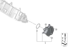 Pompa próżniowa z prowadzeniem przewodu (11_4192) dla BMW 6' F13 650i Cou ECE