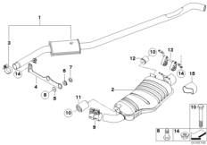Układ wydechowy tylny (18_0767) dla BMW X3 E83 LCI X3 2.0d SAV THA