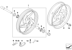 Koło odlewane (36_1216) dla BMW R 1200 GS 08 (0303,0313) ECE