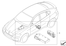 Komplet zamków (41_1848) dla BMW X6 E72 Hybrid Hybrid X6 SAC ECE