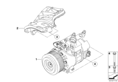 Sprężarka klimatyzacji/Elementy dod. (64_1638) dla BMW X6 E71 X6 35iX SAC USA