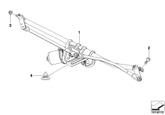 Mechanizm napędu wycieraczek z siln. (61_2227) dla MINI Cabrio R57 LCI Cooper S Cabrio USA