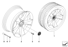 BMW LA wheel, start spoke 259 (36_1239) dla BMW X6 E71 X6 50iX SAC ECE