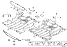 Ekran komory silnika (51_6526) dla BMW 1' E87 LCI 118i 5-d ECE