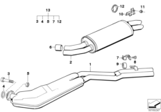 Układ wydechowy bez katalizatora (18_0155) dla BMW 3' E30 324td Tou ECE