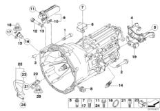 Skrzynia bieg., mocowanie/Elementy dod. (23_1063) dla BMW 3' E90 LCI M3 Lim ECE