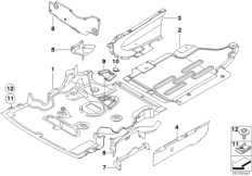 Obudowa/izolacja przedziału silnika (51_6997) dla BMW 3' E90 LCI 335d Lim USA