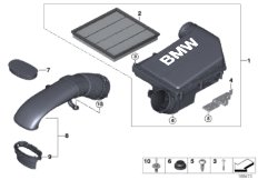 Tłumik szmerów ssania/prowad. powietrza (13_1261) dla BMW X5 F15 X5 35iX SAV USA