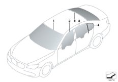 Oszklenie (51_8836) dla BMW 7' F02 LCI Hybrid 7L Lim ECE