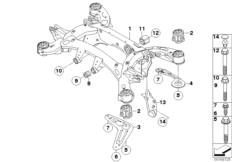 Belka zawieszenia tylnego (33_1439) dla BMW X6 E72 Hybrid Hybrid X6 SAC ECE