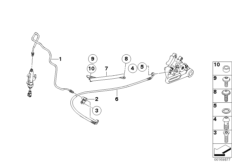 Przewód hamulcowy tylny bez ABS (34_1674) dla BMW F 650 GS (0218,0228) USA