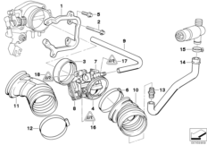 Dodatkowa przepustnica powietrza/ASC (13_1440) dla BMW 5' E34 525i Lim USA