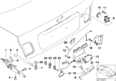 Tylna klapa/System zamykania (41_1368) dla BMW 3' E46 318d Lim ECE