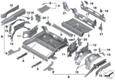 Dno bagażnika, elementy dodatkowe (41_1616) dla MINI Cabrio R57 LCI Coop.S JCW Cabrio USA
