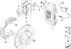 John Cooper Works hamulec sport. przedn. (03_0043) dla MINI R56 LCI Coop.S JCW 3-drzwiowy ECE