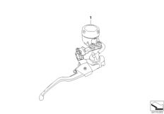 Handbrake control assembly (32_1726) dla BMW F 800 S (0216,0226) ECE