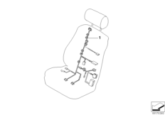 Wiązka przewodów fotela (61_2364) dla BMW 6' E63 LCI 650i Cou ECE